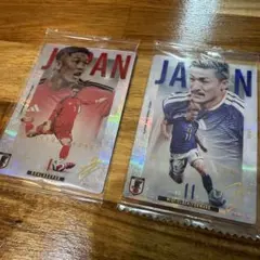 新品未開封　サッカー日本代表カード　２枚セット