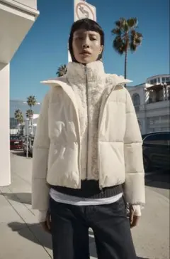 ZARA ボア ダウン アノラック