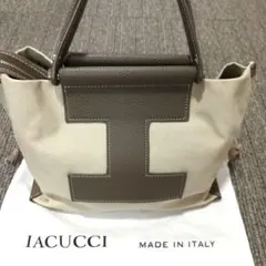 【ほぼ未使用】　イアクッチ　グラネッロ　　2WAY 巾着　トート　完売色　グレー ほぼ未使用】 イアクッチ グラネッロ 2WAY 巾着 トート 完売色 グレー