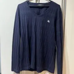 BURBERRY BLACK LABEL ネイビー Vネック Mサイズ