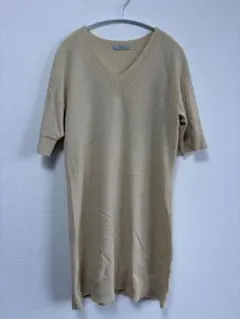 ARTISAN ニット 半袖 Vネック ベージュ