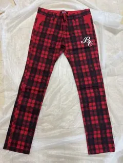 BLUE CRUSH チェック柄パンツ 赤黒