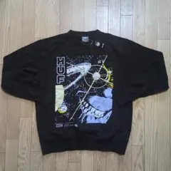 HUF マーブル コラボ スウェット 黒 アベンジャーズ　L
