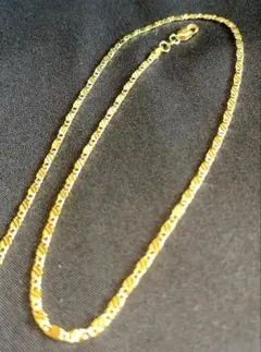 18K刻印有り 18Kゴールドネックレス 50cm 幅3mm