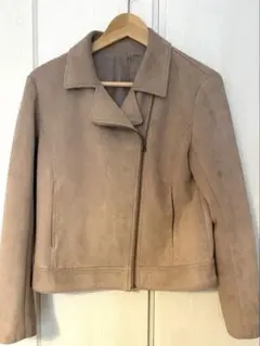 VIS ビス｜ピンクベージュ スエード風 ジャケット アウター