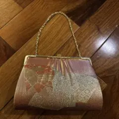 和装用バッグ 金糸入りオレンジ系