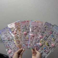 かわいいキャラクターステッカー6枚セット