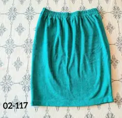 グリーン色タイトスカート フランス製/海外古着ヴィンテージ