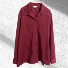 エスリー とろみ ブラウス サイドスリット オープンカラー シャツ 美品