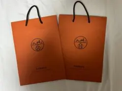 エルメス HERMES ショップ袋 ショッパー 中サイズ オレンジ 紙袋 正規店