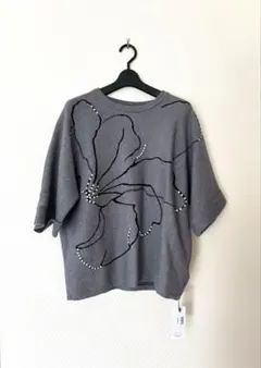 マーガレット様専用⭐︎五分袖ロールアップ風トップスニット