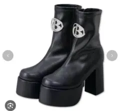 アベイル　shoko コラボ　ストーム厚底 ブーツ　レザー　ショートブーツ　L