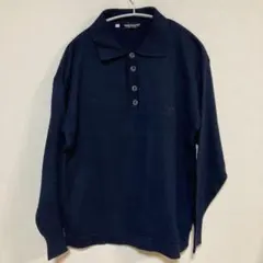 MARIO VALENTINO ネイビー 長袖ポロシャツ Mサイズのサムネイル
