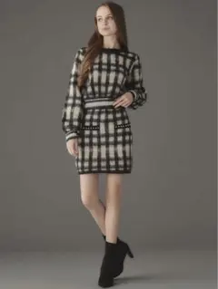 emiriawiz / Cotton cloud check knit tops