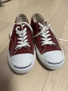 コンバース ジャックパーセル　レザー　レッド　us9 27.5cm