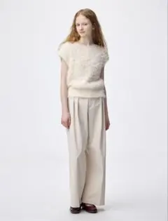 フェザーヤーンニットプルオーバー　gu トップス