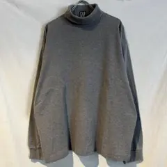 90s usa古着 OLD GAP グレー タートルネック 長袖カットソー L