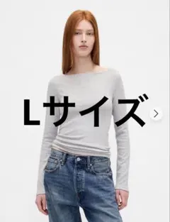 gapモダンボートネックtシャツ　Lサイズのサムネイル