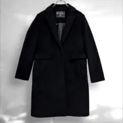 スローブイエナ　カシミヤブレンド チェスターコート ウールブラック36（A3