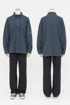 NAUTICA ハーフジップ フリースジャケット ネイビー