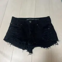 AMERICAN EAGLE ブラックデニムショートパンツ