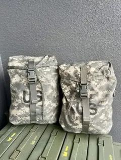 米軍放出未使用品MOLLE II サステイメントポーチ2個セットUSロゴ入り