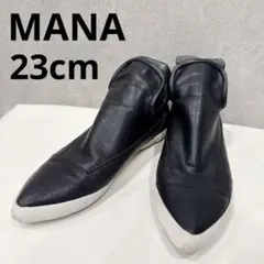 ✨美品✨MANA マナ ブロックハイカットスニーカー 23 厚底 フロント