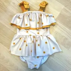 ひまわり柄　水着　100cm 女の子