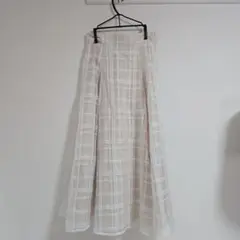 GRL チェック柄シアーフレアスカート