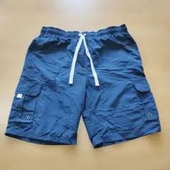 ネイビー カーゴショーツ サイドポケット付き