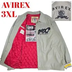 極美品3XL AVIREX レザージャケット スタジャン ミリタリー