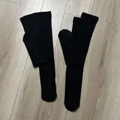 【未使用】女性用膝丈ソックス　裏起毛ブラック２セット