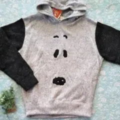 新品【Ｌ】スヌーピー☆ 顔柄ニット編 ＆裏起毛パーカー②