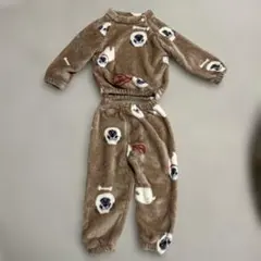 【80】パグシャワー kids warm set up パグ柄フリース