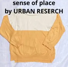 センスオブプレイス　アーバンリサーチ　黄色　ニット　レディース　長袖 丸首