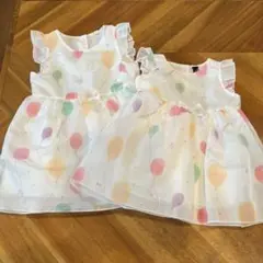 最終値下げ！ワンピース　お揃い　80 95 姉妹　ふわふわ 可愛い　おしゃれ