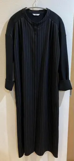 COMMECAコムサストライプシャツワンピースギャバジンK.Tコムサコンフォート