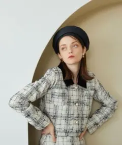 新品タグ付き　マジェスティックレゴン　ツイードジャケット　ショート丈　長袖　M