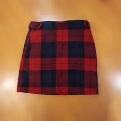 TOMMY HILFIGER 赤黒チェックミニスカート EUR34