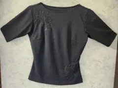 チャコット製花柄刺繍 半袖カットソーSサイズ