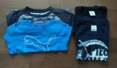 Puma青、黒長袖Tシャツ2枚と ワンピース黒Tシャツ2枚