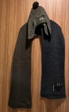 【ユニクロ】ANYA HINDMARCH ニットマフラー 帽子付き