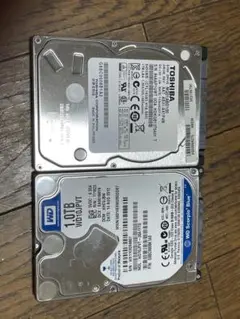 中古2.5インチ　sata HDD 1TB x2個