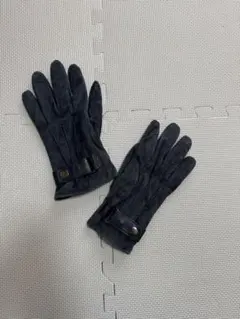 COMME CA ISM ネイビー スエード手袋