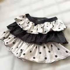 Noeilノイユ　フリル付き水玉キュロットスカート110サイズ　BeBeべべ