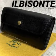 【美品！】イルビゾンテ ILBISONTE フラップ長財布 ブラック 黒