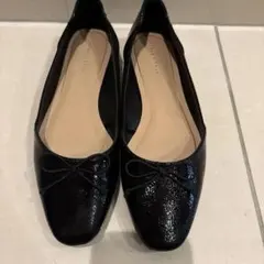 ZARA TRFフラットシューズ バレエシューズ ブラックのサムネイル