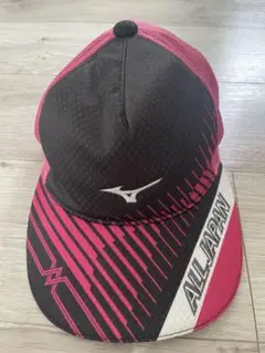 Mizuno ALL JAPAN キャップ Fサイズ ブラック/ピンク