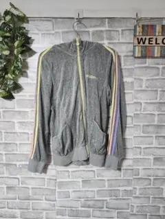 d*9様 adidas フルジップパーカー グレー