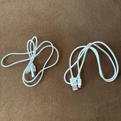 【2本】USB-A to Micro-B USBケーブル1m ホワイト× 2本
